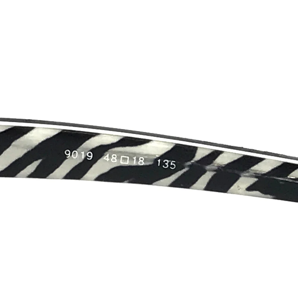 ogi Petite Eyeglasses Frames 9019 COL. 10 Black White Cat Eye Full Rim 48-18-135